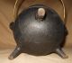 Cast Iron Vintage Fireplace Fire Starter Oil Pot With Brass Lid,  Handle & Wand. Hearth Ware photo 10