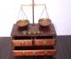 1900s Antique Goldsmith Jewelry Weight Balance Brass Scale With Wooden Box 504 Scales photo 10