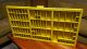 Yellow Antique Vtg Hamilton Wood Box Tray Cabinet Shelf Printing Drawer Case Binding, Embossing & Printing photo 1