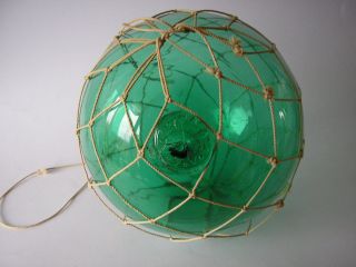 A Very Rare,  Green Fishing Float Ball Oresten Stranne Sweden 6 