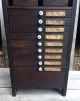 Antique Typesetters Printers Tray Cabinet Table W/ 9 Drawers & Cubby Shelf 1870 1900-1950 photo 1
