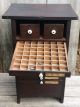 Antique Typesetters Printers Tray Cabinet Table W/ 9 Drawers & Cubby Shelf 1870 1900-1950 photo 2