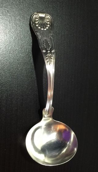 J E Caldwell & Co Sterling Silver Shell Or Kings Pattern 7 3/8 Inch Sauce Ladle photo