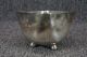 Vintage 3 Footed Square Rim Silverplate Candy/nut Bowl 4 1/2 