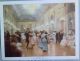 Large Old Vintage Gilbert Art Print C19th Victorian Society Elegant Soiree Dance Victorian photo 1