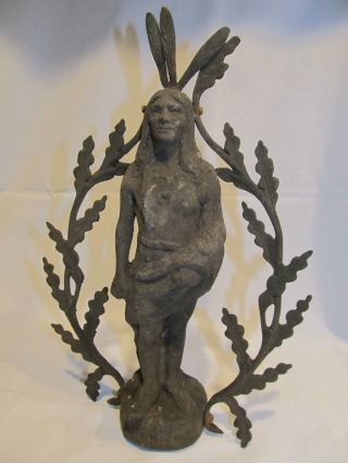 Vintage Doe - Wah - Jack Round Oak Stove Finial Figural photo