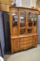 Vintage French Provincial Style Cherry China Cabinet Post-1950 photo 10