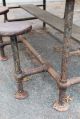 Early Antique Industrial Cafeteria Stool Work Table Island 1920s 1930s Orig Vtg 1900-1950 photo 11