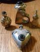 Mexico Sterling Silver 925 Perfume Bottles 106.  9g - Hearts,  Violin,  Onyx Accents Other Antique Sterling Silver photo 1