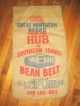 Vintage Antique Northern Beans Filer Idaho Childs Seed Co.  Burlap Bag Gunny Sack Other Mercantile Antiques photo 1