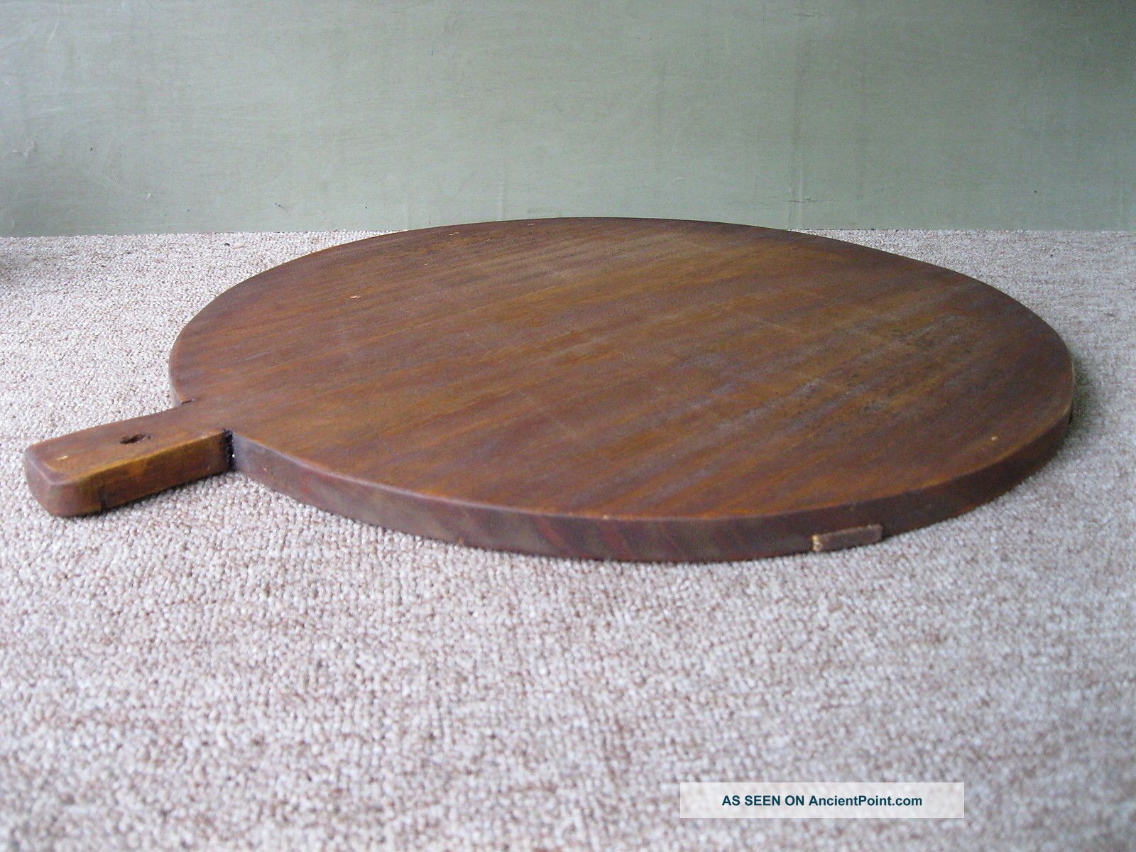 Dough Board Primitive Country 19 " Round Wood Bread Pie Large, Double