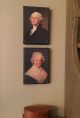 George & Martha Washington 5x7 Portrait Pair Primitives photo 1