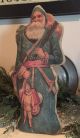 Fabric Christmas Figural Decoration: Blue Belsnickel Santa Primitives photo 1