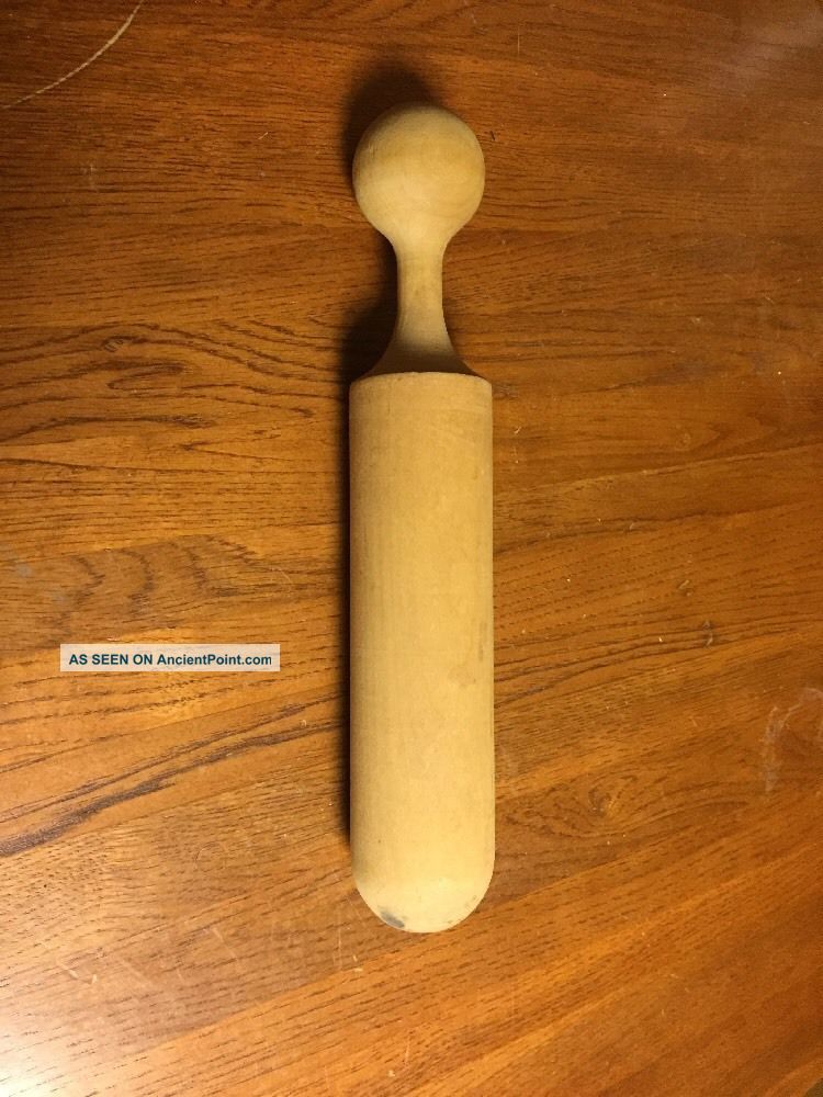 Large Wooden Sieve Masher Primitive Pestle Farmhouse Solid Wood Potato (388) Primitives photo