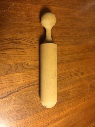 Large Wooden Sieve Masher Primitive Pestle Farmhouse Solid Wood Potato (388) photo