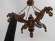 Stunning Neo - Gothic Wooden Gargoyle Chandelier France Unrestored Ceiling Light Chandeliers, Fixtures, Sconces photo 4