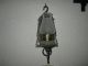 Antique Rare Silver Pewter Clr Metal Eletric Oil Lamp Wall Sconce Light Spanish Chandeliers, Fixtures, Sconces photo 1