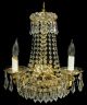 Pair Vintage Hollywood Regency Crystal Prisms Wedding Cake Wall Sconces Lamps Chandeliers, Fixtures, Sconces photo 1