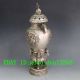 Chinese Hand Carved Silver Copper Louts Incense Burner W Foo Dog Lid Incense Burners photo 3