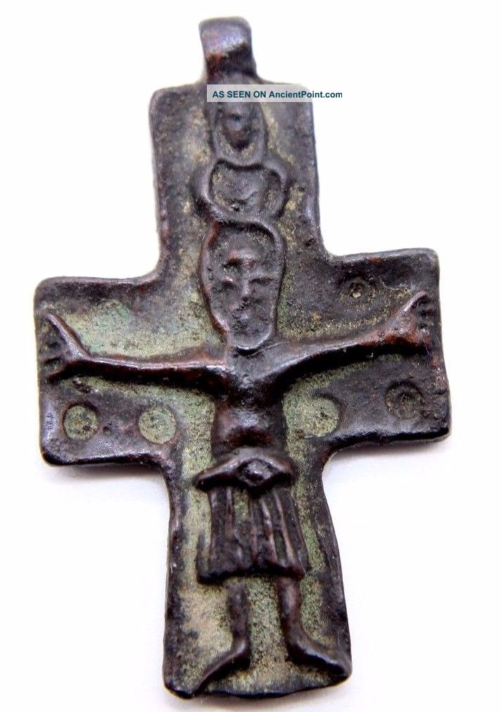 Viking Period Bronze Cross Pendant With Crucifix Image 900 - 1000 Ad Scandinavian photo