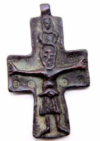 Viking Period Bronze Cross Pendant With Crucifix Image 900 - 1000 Ad photo