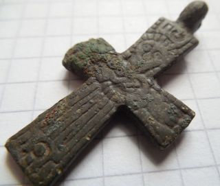 Viking Period Bronze Cross Psevdo Enkolpion 900 - 1300 Ad Vf, photo