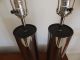 Pair Mid Century Modern Chrome Cylinder Table Desk Lamps Sonneman Von Nessen Mid-Century Modernism photo 3