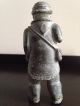 Inuit Hand Carved Soapstone Figure Of An Eskimo Holding A Spear - A/f Native American photo 3