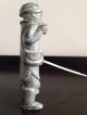 Inuit Hand Carved Soapstone Figure Of An Eskimo Holding A Spear - A/f Native American photo 4
