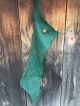 Primitive Country Colonial Handcrafted Christmas Stocking Green Homespun Primitives photo 2