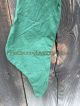 Primitive Country Colonial Handcrafted Christmas Stocking Green Homespun Primitives photo 3