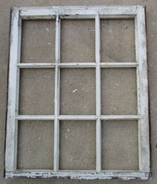 Antique Vtge.  9 Pane Window Frame Wedding Picture Frame 27 - 1/2 