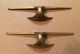 6 Antique Mid Century Modern Space Age Brass Pulls Handle Drawer Knobs Cabinet Drawer Pulls photo 1