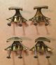 6 Antique Mid Century Modern Space Age Brass Pulls Handle Drawer Knobs Cabinet Drawer Pulls photo 6