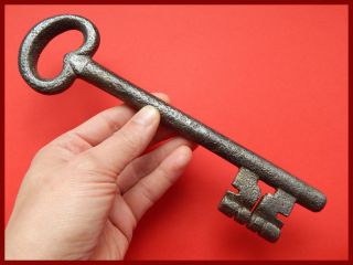 Rare Old Antique French Large,  Huge Key 18 Th Century,  Wrought Iron,  Church Castle photo