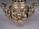 Collectible Decorated Old Handwork Tibet Silver Carved Dragon Incense Burner Tibet photo 4