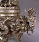 Collectible Decorated Old Handwork Tibet Silver Carved Dragon Incense Burner Tibet photo 6