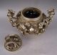 Collectible Decorated Old Handwork Tibet Silver Carved Dragon Incense Burner Tibet photo 7