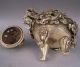 Collectible Decorated Old Handwork Tibet Silver Carved Dragon Incense Burner Tibet photo 8