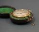 Victorian Antique German Military Aneroid Pocket Barometer Gild Brass W Case Barometers photo 7