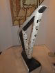 Mid Century Modern Atomic Three Light Table Lamp Ceramic W/ Fiber Shades Mid-Century Modernism photo 8