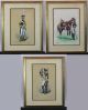 Antique Pierre Albert Leroux 1808 French Infantry Musician Watercolor Painting, Brass photo 7