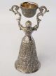 Vintage German Lady Figure Brides Silverplate Double Loving Cup Cups & Goblets photo 6