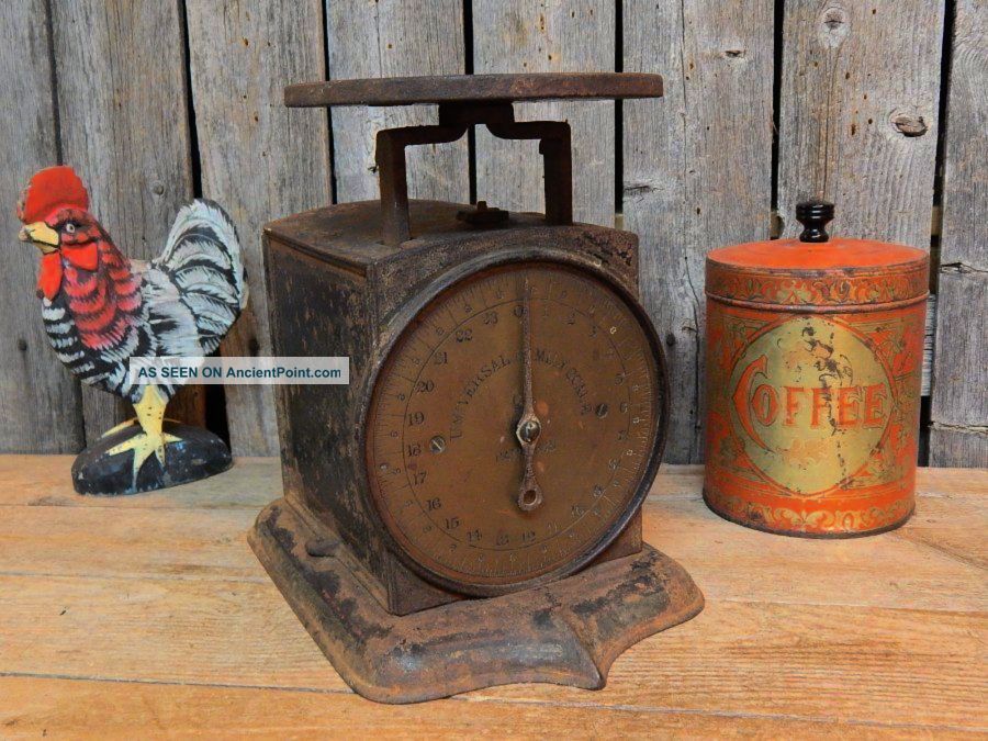 19th C Antique Primitive 1865 Universal Farm House Rustic Kitchen Scale Primitives photo