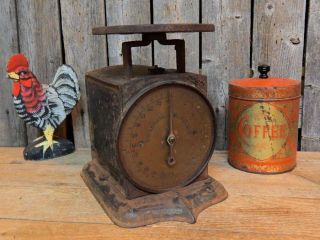 19th C Antique Primitive 1865 Universal Farm House Rustic Kitchen Scale photo