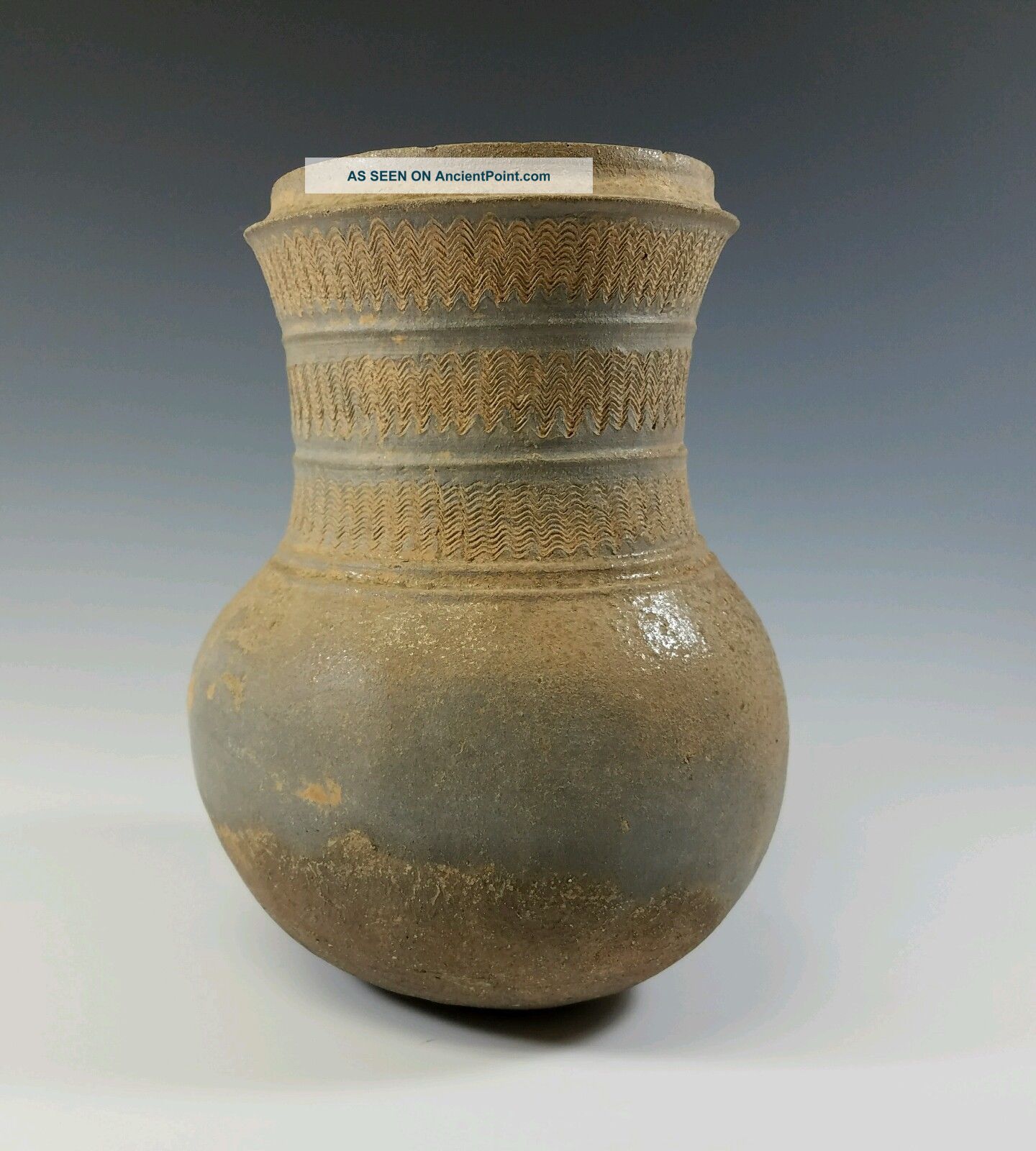Large Silla Dynasty Antique 7th Century Korean Ancient Celadon Ceramic Vessel Korea photo