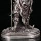 Old Chinese Tibet Silver Hand Carved General Guan Yu Statue C532 Buddha photo 3