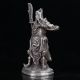Old Chinese Tibet Silver Hand Carved General Guan Yu Statue C532 Buddha photo 4