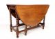 Antique Oak Dining Table Gateleg Folding Table Country Kitchen Barley Twist Drop 1900-1950 photo 3
