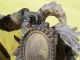 Antique Cast Iron Marble Based Figural Mantle Shelf Clock Art Nouveau - Clocks photo 3